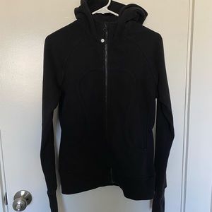 Black Scuba Full Zip Hoodie